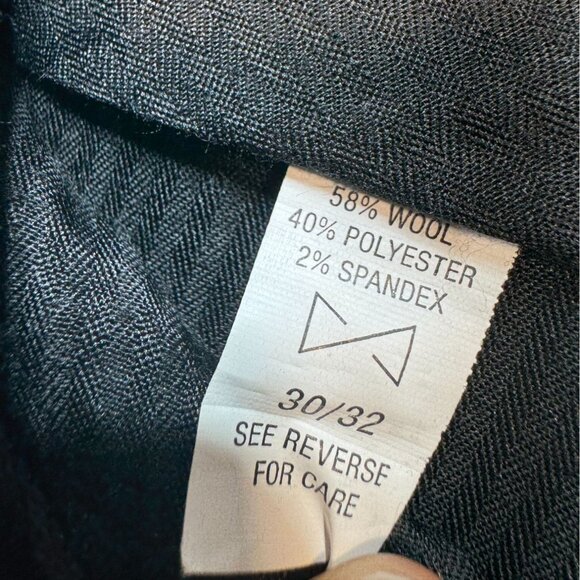 Combatant Gentlemen Mens Dress Pants Size 30x32 Black Wool Blend Formal Trousers - Picture 3 of 12